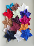 Lot de 15 fleurs en satin de soie couleur pour bijoux mariage, scrapbooking, carterie, couture