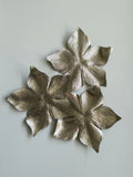 3 fleurs en satin de soie doré pour bijoux mariage, scrapbooking, carterie, couture