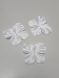3 papillons en satin de soie blanc pour bijoux mariage, scrapbooking, carterie, couture