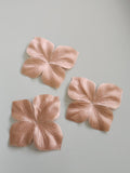 3 papillons en satin de soie cappuccino pour bijoux mariage, scrapbooking, carterie, couture