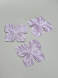 3 papillons en satin de soie violet parme pour bijoux mariage, scrapbooking, carterie, couture