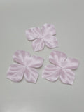 3 papillons en satin de soie rose pour bijoux mariage, scrapbooking, carterie, couture