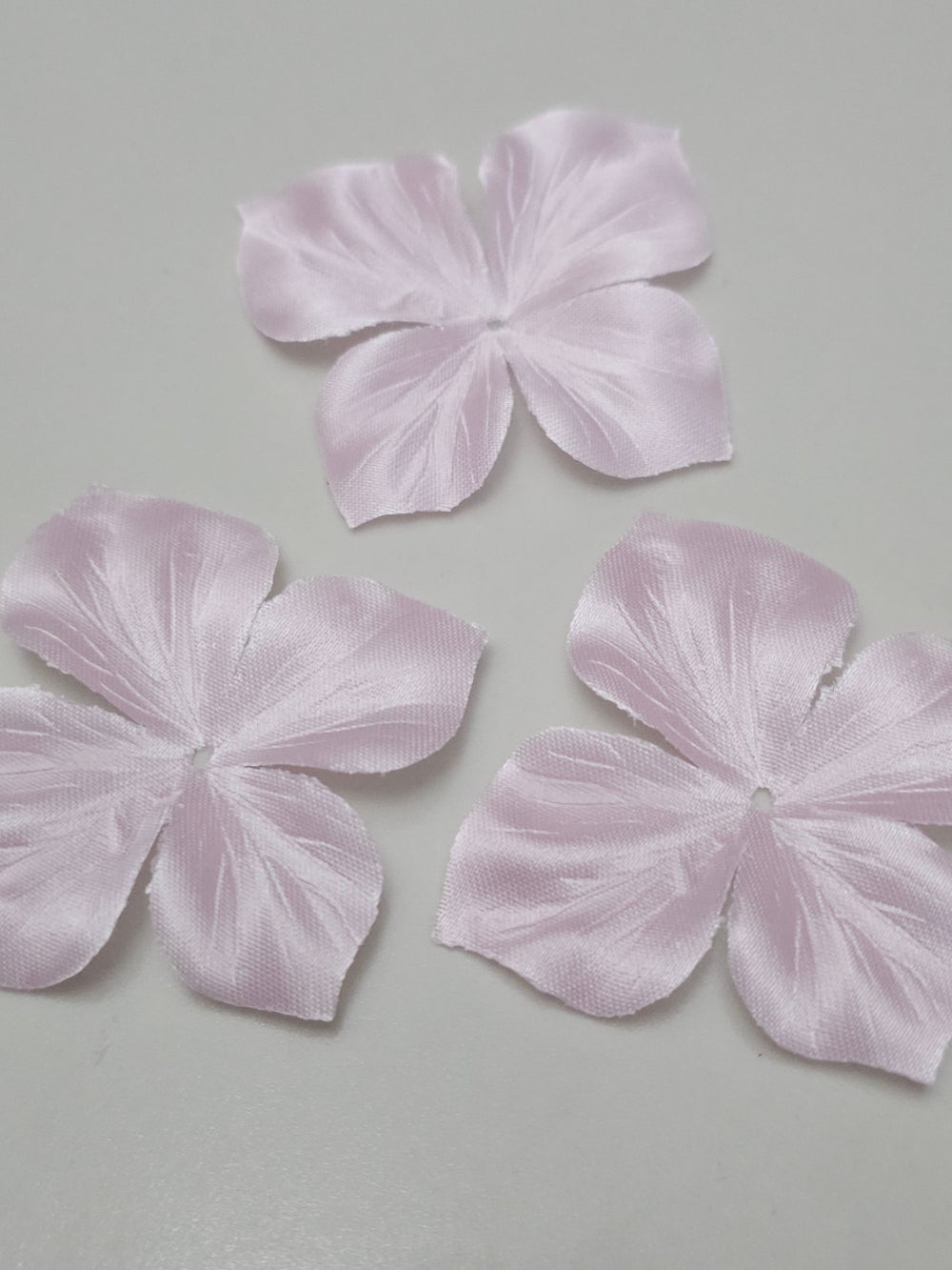 3 papillons en satin de soie rose pour bijoux mariage, scrapbooking, carterie, couture